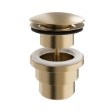 Crosswater Clover Brushed Brass Click Clack Basin Waste Cut Out